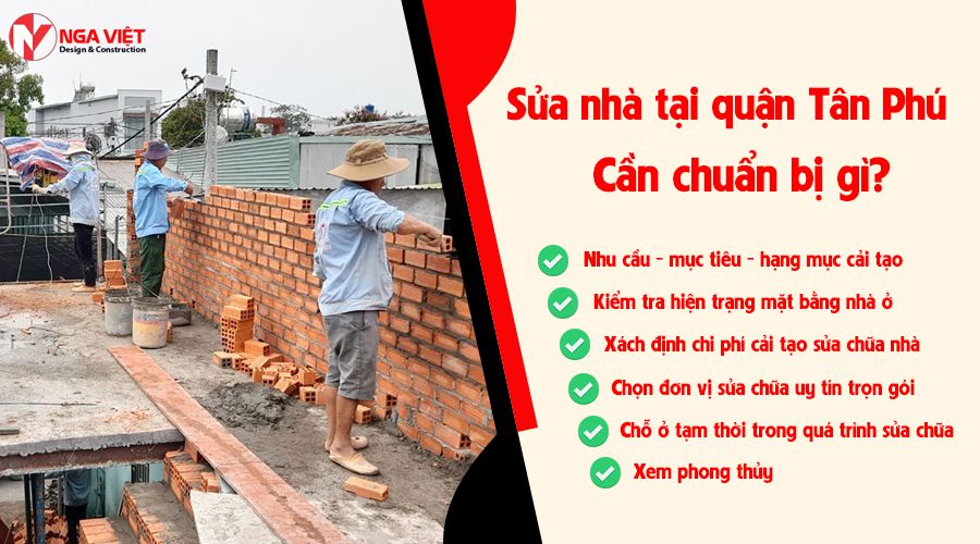 Cải tạo nhà cũ tại quận Tân Phú cần chuẩn bị những gì