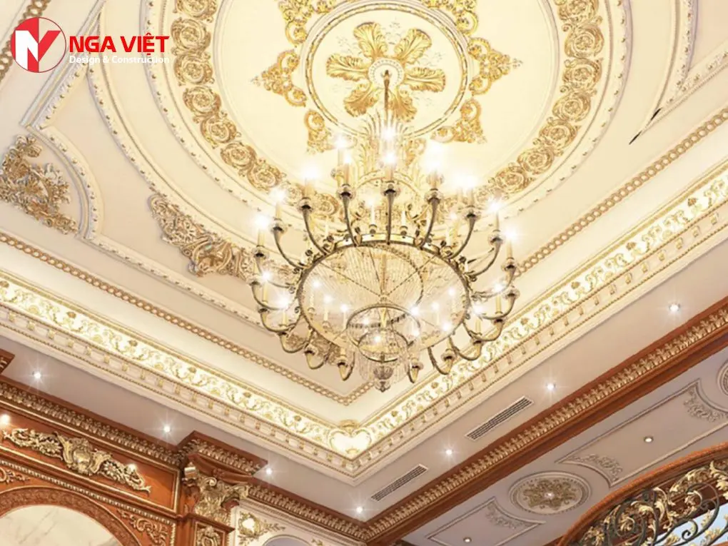 Mẫu trần thạch cao hoa văn Mẫu trần thạch cao hoa văn