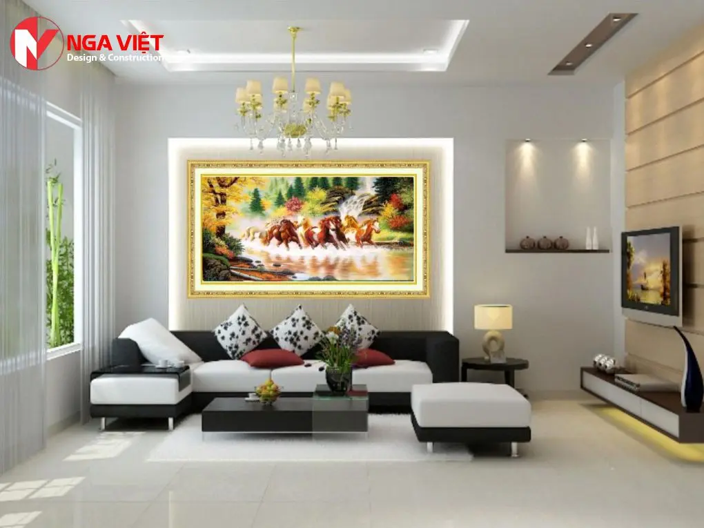 Mẫu trần thạch cao khung xương nổi đơn giản Mẫu trần thạch cao khung xương nổi đơn giản