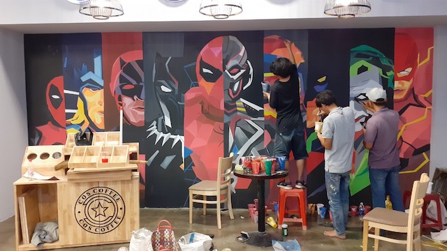 Dịch vụ vẽ tranh tường quán cafe