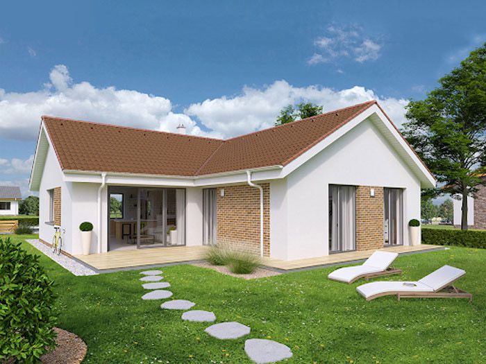 Mẫu xây nhà cấp 4 giá 70 triệu chữ L