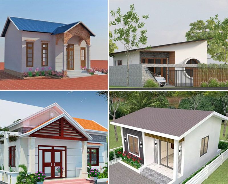 Phương án xây nhà cấp 4 giá 70 triệu 2 gian