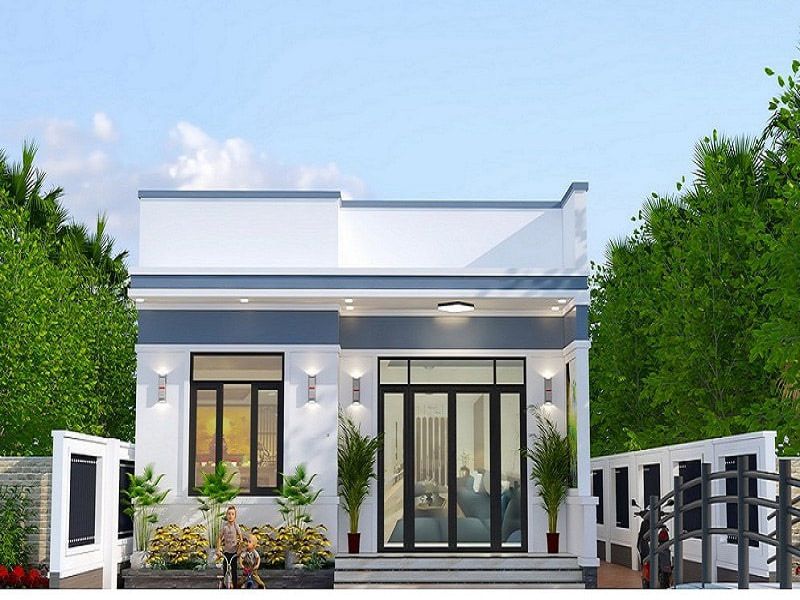 Mẫu xây nhà cấp 4 giá 70 triệu mái bằng