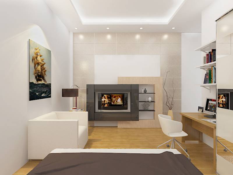 Mẫu trần thạch cao phòng ngủ 10m2 dành cho nhà ống Mẫu trần thạch cao phòng ngủ 10m2 dành cho nhà ống