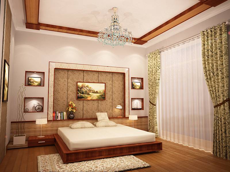 Mẫu trần thạch cao phòng ngủ 10m2 dành cho nhà ống Mẫu trần thạch cao phòng ngủ 10m2 dành cho nhà ống