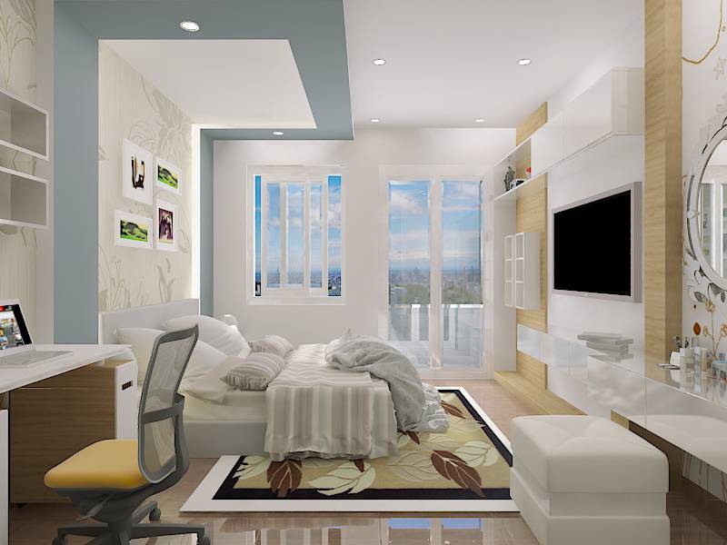 Mẫu trần thạch cao phòng ngủ 10m2 dành cho nhà ống Mẫu trần thạch cao phòng ngủ 10m2 dành cho nhà ống
