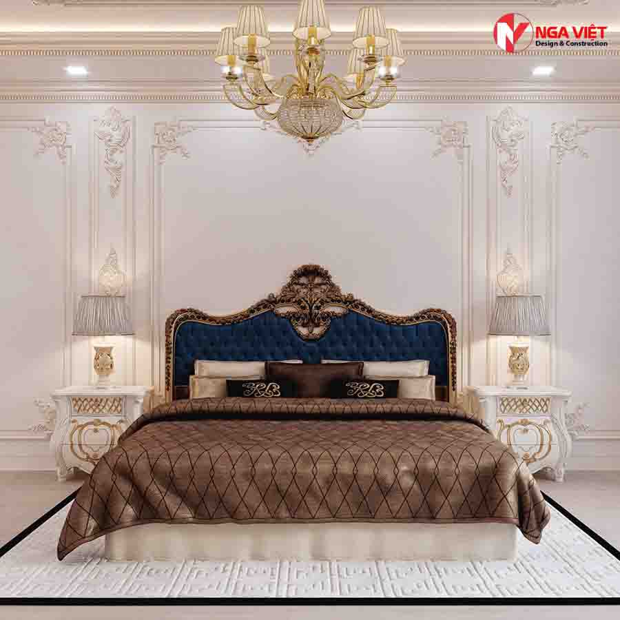 Mẫu trần thạch cao phòng ngủ 20m2 tân cổ điển Mẫu trần thạch cao phòng ngủ 20m2 tân cổ điển