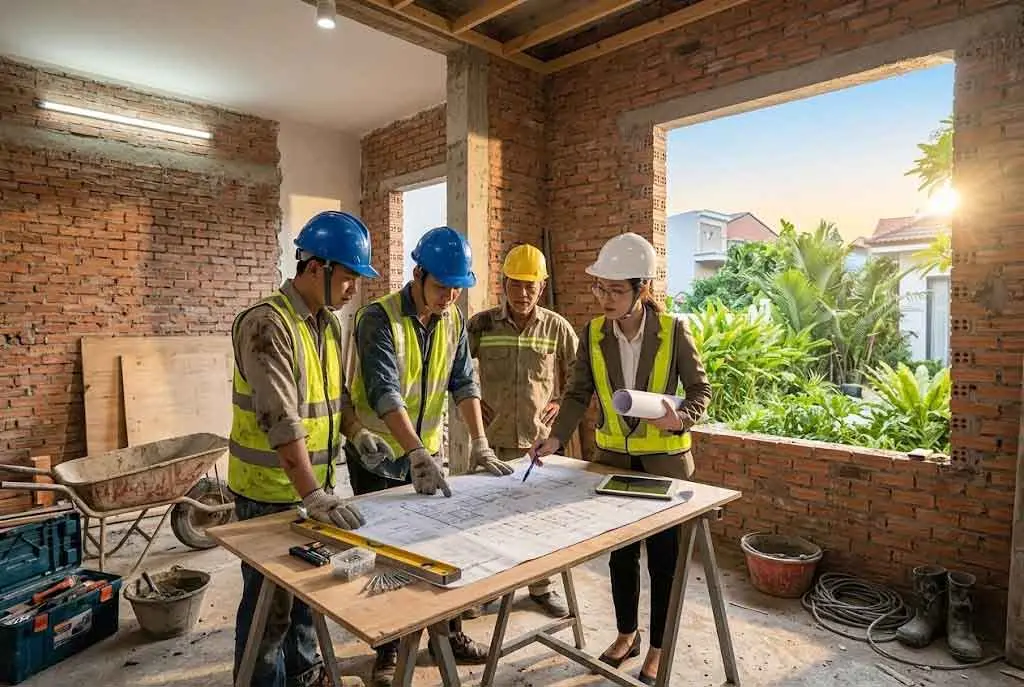 5 bước chuẩn trong quy trình Cải Tạo Nhà Cấp 4 100m2 trọn gói