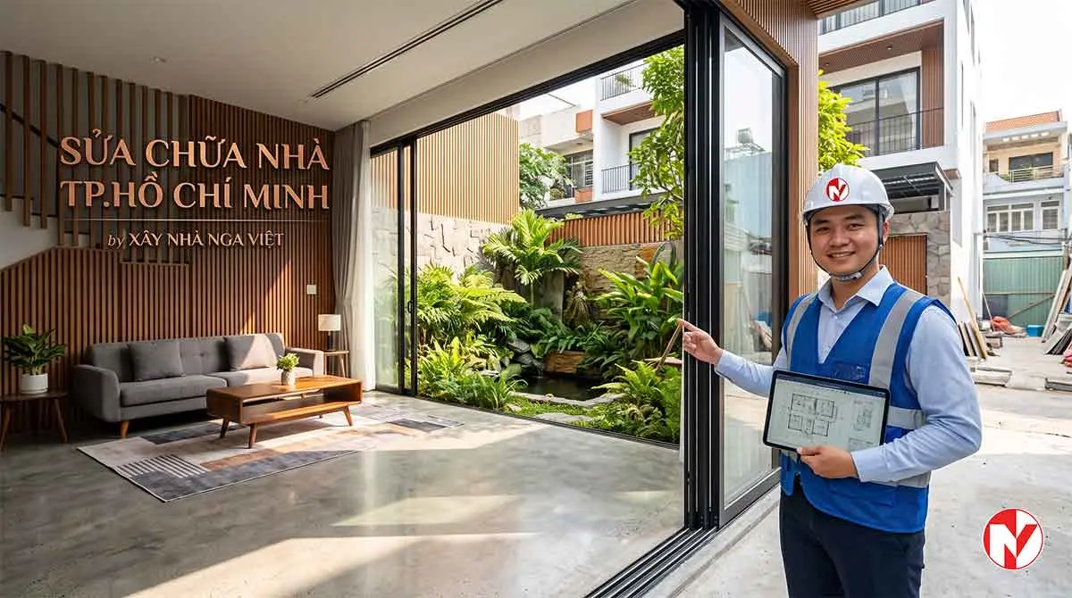 Dịch vụ sửa chữa nhà TPHCM trọn gói uy tín - Xây Nhà Nga Việt