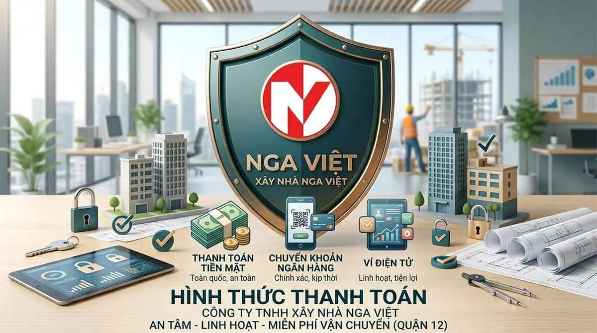 Các hình thức thanh toán dịch vụ xây sửa nhà tại Xây Nhà Nga Việt