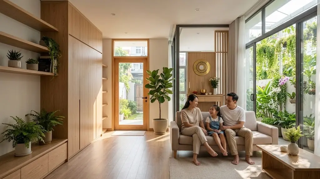 Kết hợp hài hòa hướng Diên Niên phong thủy với công năng sinh hoạt và ánh sáng tự nhiên