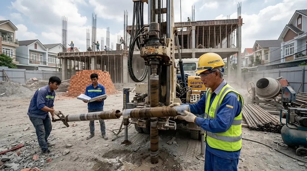 Khảo sát địa chất móng trước khi xây nhà theo nguyên tắc kỹ thuật