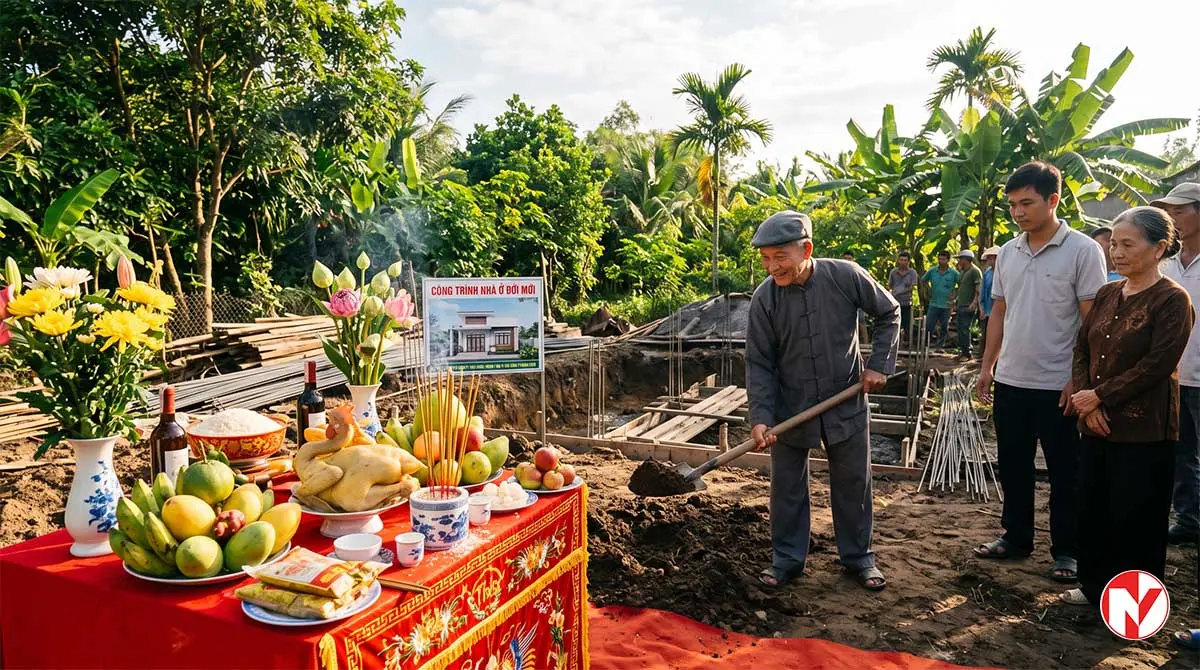 Tuổi làm nhà năm 2026 - lễ động thổ khởi công xây nhà mới