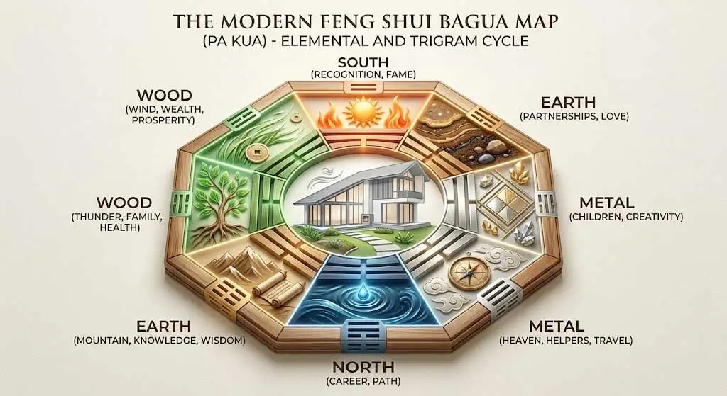 Ý nghĩa 8 cung mệnh trong sơ đồ bát quái ứng dụng cho nhà ở Ý nghĩa 8 cung mệnh trong sơ đồ bát quái ứng dụng cho nhà ở