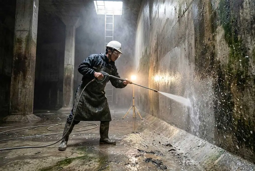 Chuẩn bị bề mặt trước khi thi công chống thấm bể nước